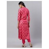 KSUT Pink Viscose Straight Kurti - S