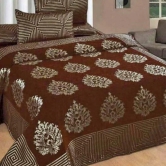 Chennile Premium Bedsheet-BROWN