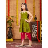 Aarika Olive Rayon Girls Top & Dhoti Set ( Pack of 1 ) - None