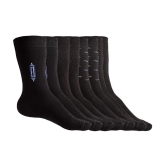 Texlon - Black Cotton Men's Mid Length Socks ( Pack of 5 ) - Black