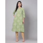 KIPEK Rayon Printed Straight Womens Kurti - Green ( Pack of 1 ) - None