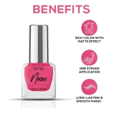 Renee Neons Nail Paint - Pink Flare, Quick Drying, Glossy Finish, Long Lasting