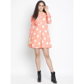 Oxolloxo Peach-Coloured Crepe A-Line Dress