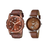 Septem Brown Leather Analog Womens Watch