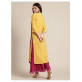 KSUT Yellow Viscose Straight Kurti - Single - S