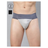 IC4 - Multicolor Cotton Blend Men's Briefs ( Pack of 2 ) - S