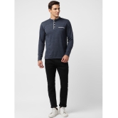 UrbanMark Mens Regular Fit Round Neck Full Sleeves Solid T Shirt -Navy - None