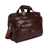 Da Tasche Brown Leather Office Bag