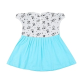 NammaBaby Baby Girls Above Knee Casual Dress (Blue, Short Sleeve) - None