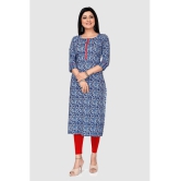 Meher Impex - Blue Cotton Women''s Straight Kurti ( Pack of 1 ) - None