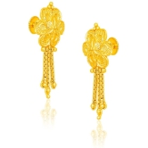 LUV FASHION Golden Drop Earrings ( Pack of 1 ) - Golden