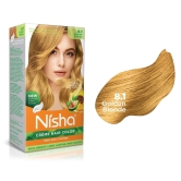 Nisha Creme Hair Color 8.1 Golden Blonde 120g Pack of 3, Permanent Hair Colour for Women & Men, Long Lasting Hair Color