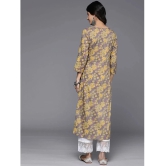 Varanga Cotton Printed Straight Womens Kurti - Yellow ( Pack of 1 ) - None