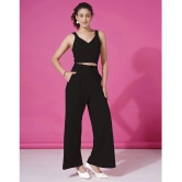 Selvia Black Solid Pant Top Set - None