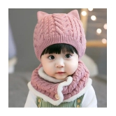 Penyan ® - Baby Boys & Baby Girls 2pcs/Set Kids Winter Hat Cute Baby Wool Knitted Hat and Button Scarf Cap Set New Born to 12 Months - None