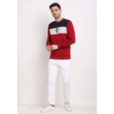 Rodamo  Men Red Colourblocked Sweatshirt