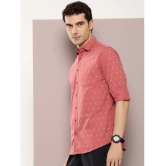 Dillinger 100% Cotton Regular Fit Printed Full Sleeves Mens Casual Shirt - Pink ( Pack of 1 ) - None