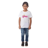 Girls Cotton Princess Half Sleeve TShirt (White) PID41482