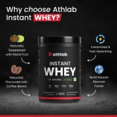 Athlab (by Nutrabay) Instant Whey Protein| Naturally Flavoured & Sweetened with Monk Fruit | No Preservatives, 25g Protein - Cold Coffee, 500g