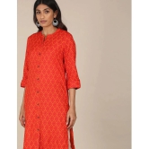 Karigari - Straight Rayon Orange Womens Kurti ( Pack of 1 ) - None