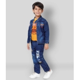 DKGF Fashion - Yellow Cotton Blend Boys Shirt & Jeans ( Pack of 1 ) - None