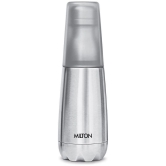 Milton Vertex 500 Thermosteel Hot or Cold Water Bottle with Unbreakable Tumbler, 500 ml, Silver - Silver