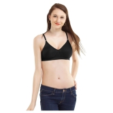 Madam Pack of 1 Cotton Non Padded Womens T-Shirt Bra ( Black ) - 34B