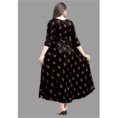 Smien - Black Rayon Women''s Anarkali Kurti ( Pack of 1 ) - None