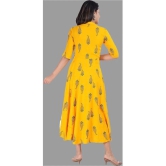 SIPET - Yellow Rayon Womens Anarkali Kurti ( Pack of 1 ) - None