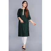 SIPET - Green Rayon Womens Straight Kurti ( Pack of 1 ) - None