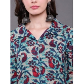 Antaran Cotton Printed Kurti With Palazzo Women''s Stitched Salwar Suit - Green ( Pack of 2 ) - None