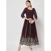 Estela - Wine Georgette Women's Anarkali Kurti ( Pack of 1 ) - None