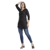 JC4U - Black Viscose Womens Straight Kurti ( Pack of 1 ) - XXL