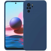 Case Vault Covers - Blue Silicon Plain Cases Compatible For Xiaomi Redmi Note 10s ( Pack of 1 ) - Blue