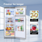 Godrej 223 L 3 Star Convertible Freezer 6-In-1, Nano Shield Technology, Inverter Frost Free Double Door Refrigerator (RT EONVALOR 260C RCIF ST RH, Steel Rush)