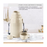 Milton Precious 500 Plastic Insulated Flask, 480 ml, Ivory | BPA Free | Food Grade | Odour Free | Easy Grip | Easy to Carry | Light Weight | School | Kids | Picnic - Ivory