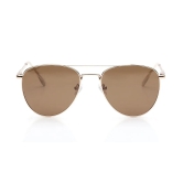 Brown Aviator Sunglasses for Unisex