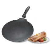 Prestige Omega Deluxe Granite-finish Coated Aluminium Non-Stick Dosa Tawa, 28cm (Black)