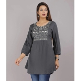 JC4U - Grey Rayon Womens Flared Kurti ( Pack of 1 ) - None