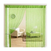 YUTIRITI Solid Semi-Transparent Eyelet Curtain 7 ft Single- Multi - Green