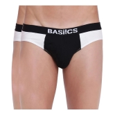 BASIICS By La Intimo White Brief Pack of 2 - S