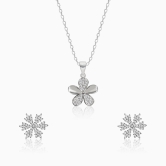 Silver Chic Flower Set