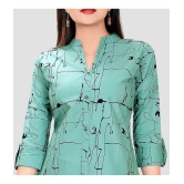 Meher Impex - Green Rayon Women''s Straight Kurti ( Pack of 1 ) - None