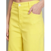 AngelFab - Yellow Denim Flared Womens Jeans ( Pack of 1 ) - None