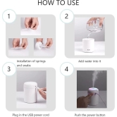 KIT & CO Mini Humidifier for Room Moisture,Aroma Diffuser, Mist Maker,Cool Mist Humidifier, Small Air filter Humidifier,Ultrasonic usb Essential Oil Electric Essential car office Desktop