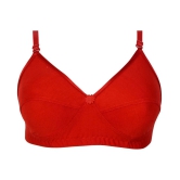 Kiran Enterprises Cotton Minimizer Bra - Red - None