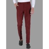 Playerz - Maroon Polycotton Slim - Fit Mens Formal Pants ( Pack of 1 ) - None