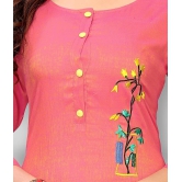 Vbuyz - Pink Rayon Womens A-line Kurti ( Pack of 1 ) - XXL