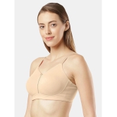 Jockey ES27 Wirefree Non Padded Super Combed Cotton Elastane Full Coverage Minimizer Bra-Light Skin - None