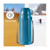 Milton Precious 1000 Plastic Insulated Flask, 910 ml, Capri Blue | BPA Free | Food Grade | Odour Free | Easy Grip | Easy to Carry| Light Weight | School | Kids | Picnic - Blue